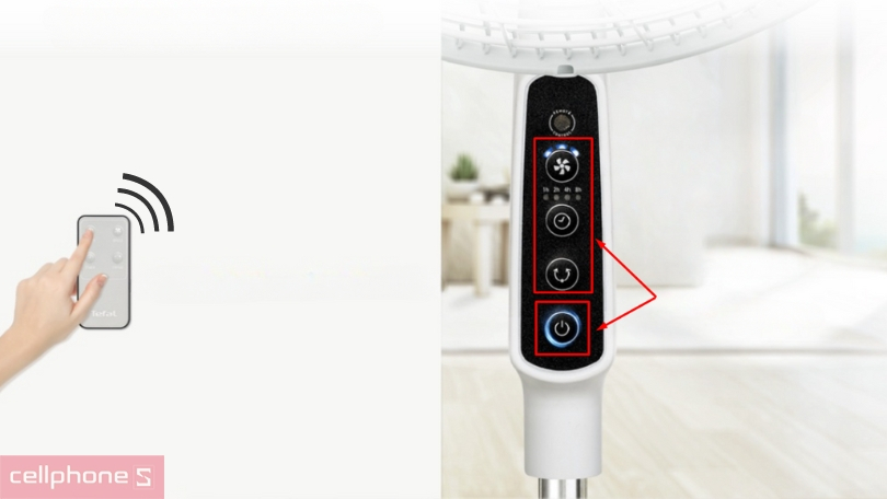 Hướng dẫn sử dụng quạt đứng Tefal Turbo VH679990 kèm remote chi tiết