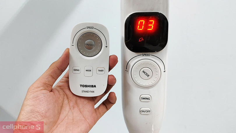 Chỉnh mức gió quạt Toshiba phù hợp