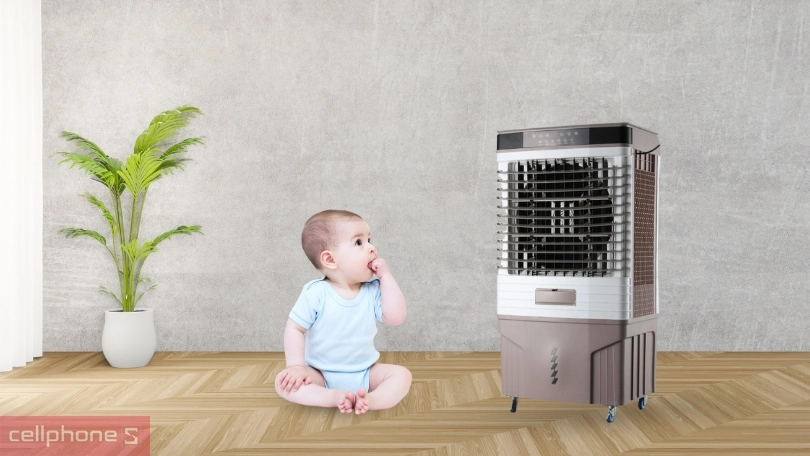 Quạt hơi nước Kangaroo KG50F74: 3 mức gió, chức năng lọc không khí Anion