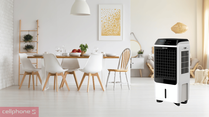 Công suất, chế độ gió của quạt hơi nước Sunhouse SHD7726