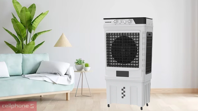 Công suất, chế độ gió của quạt hơi nước Sunhouse SHD7758