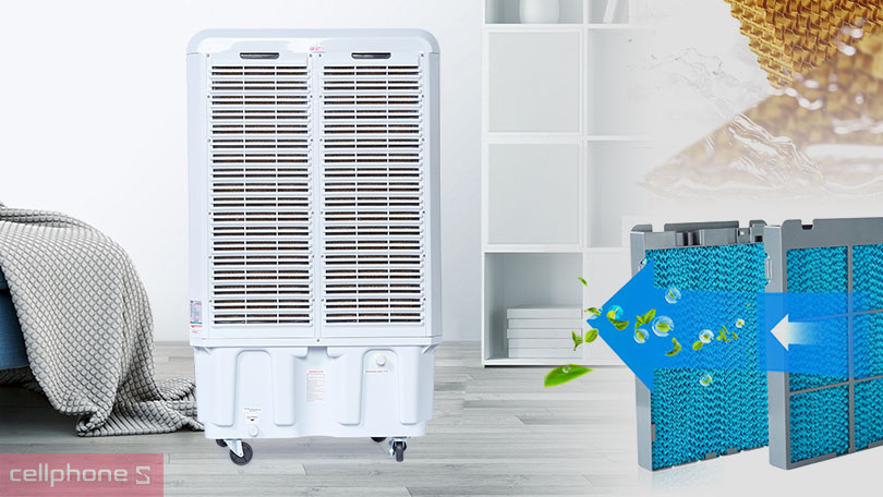 Công suất, chế độ gió của quạt hơi nước Sunhouse SHD7772