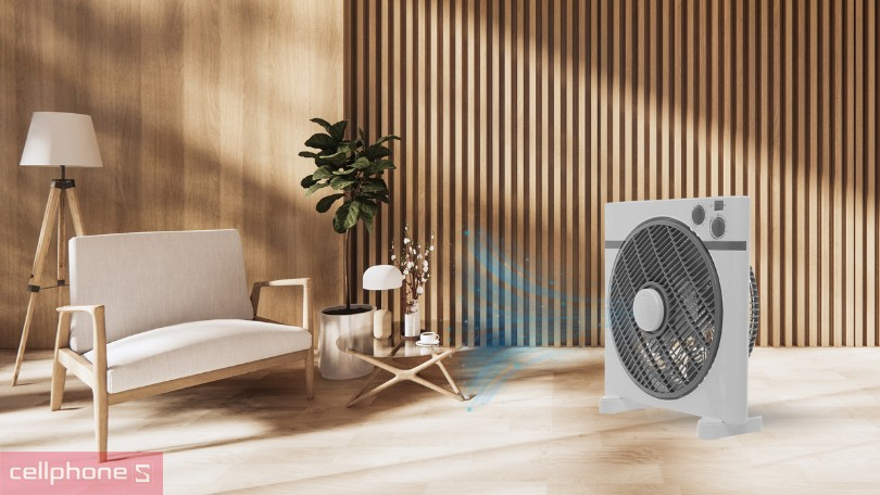 Thiết kế quạt hộp Midea 5 cánh KYT30-15A 40W