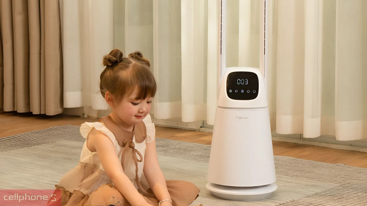 Khả năng hỗ trợ điều khiển, kết nối qua app của quạt không cánh lọc không khí FujiHome BF065