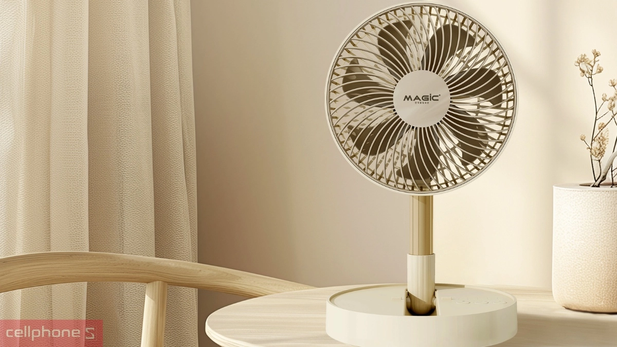 7 cánh quạt vận hành êm ái