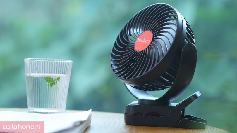 Quạt Yoobao kẹp bàn nhỏ gọn