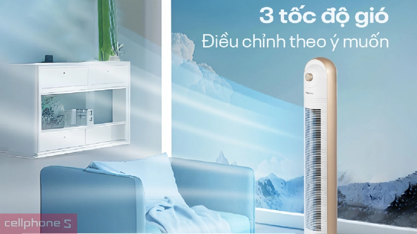 Công suất, cấp độ gió của quạt tháp Fujihome TF-13EM