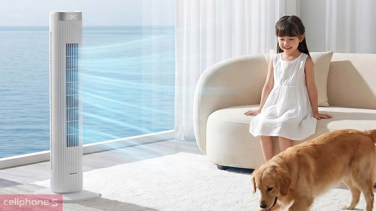 Kiểu dáng tháp đứng của Quạt tháp Fujihome TF-21L-DC