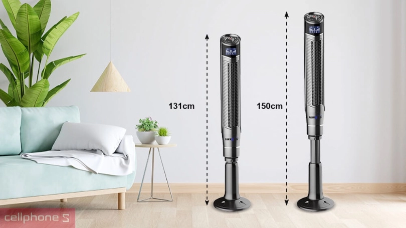 Thiết kế, kiểu dáng của quạt tháp Panworld PW-039H(C)