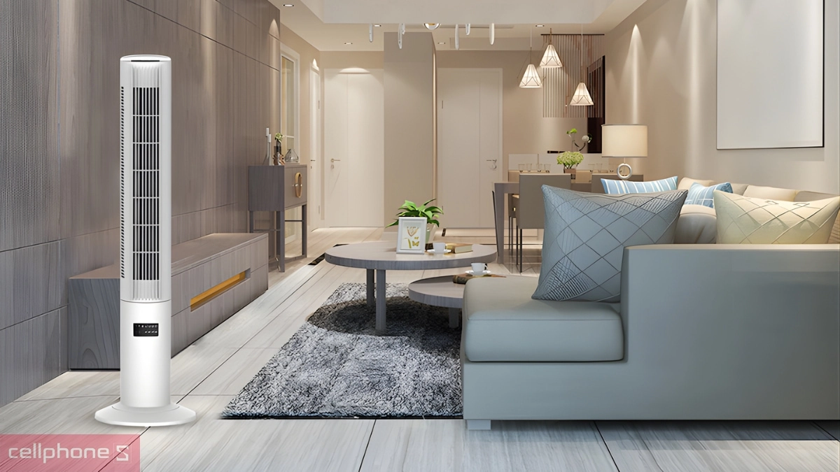 Góc quay rộng giúp lưu thông không khí hiệu quả