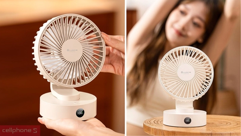Công suất quạt tích điện để bàn Lumias LM-36C