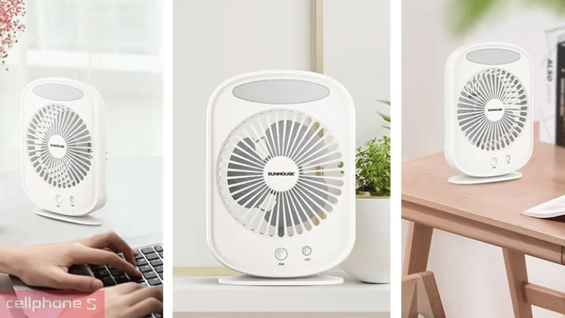 Quạt sạc mini Sunhouse SHD7110