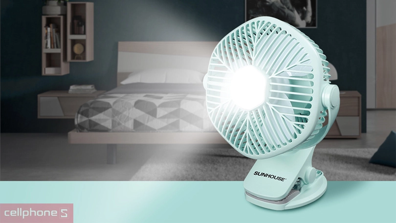 Quạt tích điện Mini Sunhouse SHD7111 - Kiểu dáng gọn nhẹ, thời lượng pin lớn