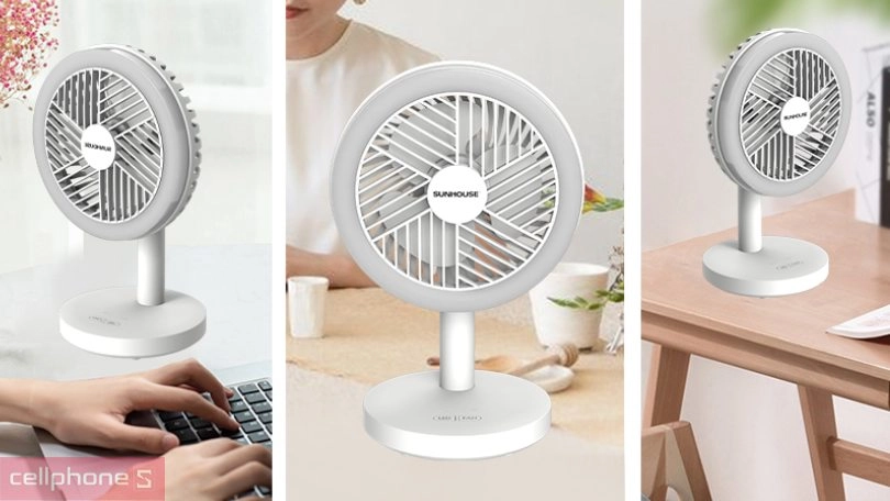 Quạt tích điện mini Sunhouse SHD7114 - Ngoại hình nhỏ gọn, làm mát hiệu quả