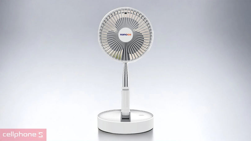 Quạt tích điện Nanoco NFF1617W có thể gấp gọn – Gọn gàng, mát mẻ mọi lúc mọi nơi