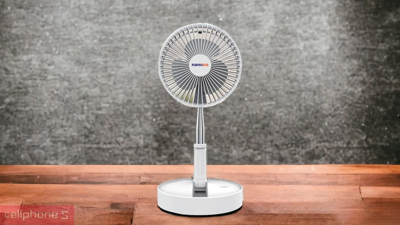 Quạt tích điện Nanoco NFF1617W có thể gấp gọn – Gọn gàng, mát mẻ mọi lúc mọi nơi