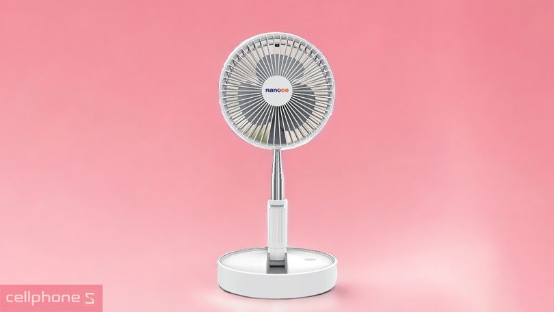 Quạt tích điện Nanoco NFF1617W có thể gấp gọn – Gọn gàng, mát mẻ mọi lúc mọi nơi