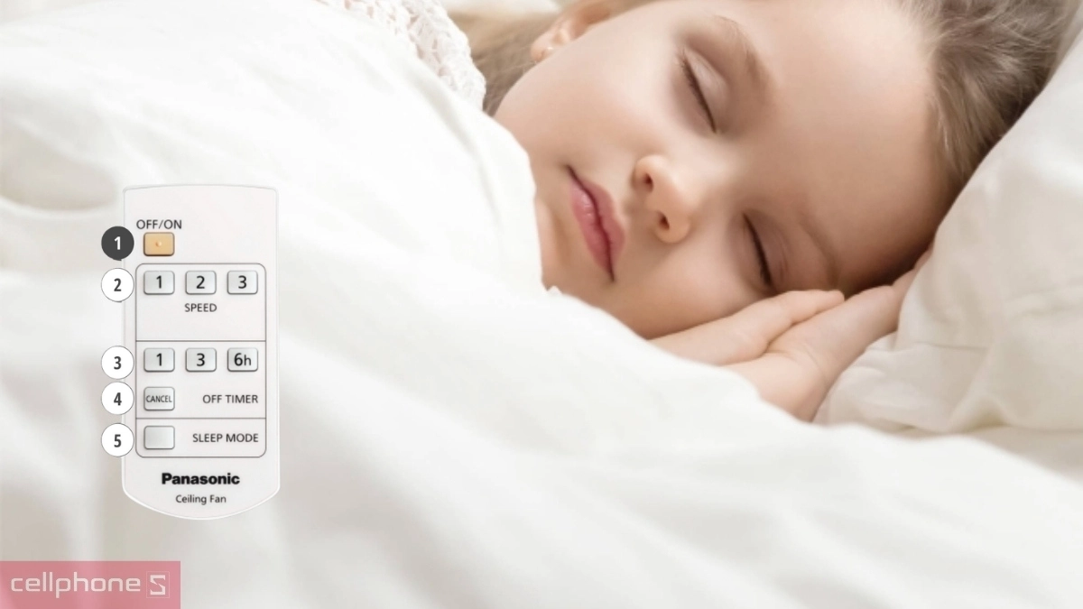 Khả năng điều khiển từ xa của quạt trần Panasonic F-56XPG/-W