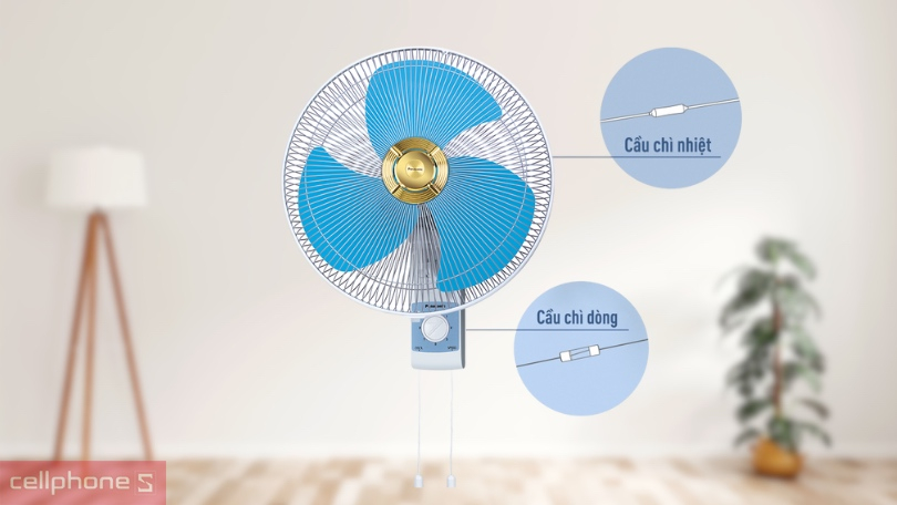 Quạt treo tường Panasonic F-409U - Làm mát hiệu quả, lắp đặt dễ dàng ở nhiều vị trí