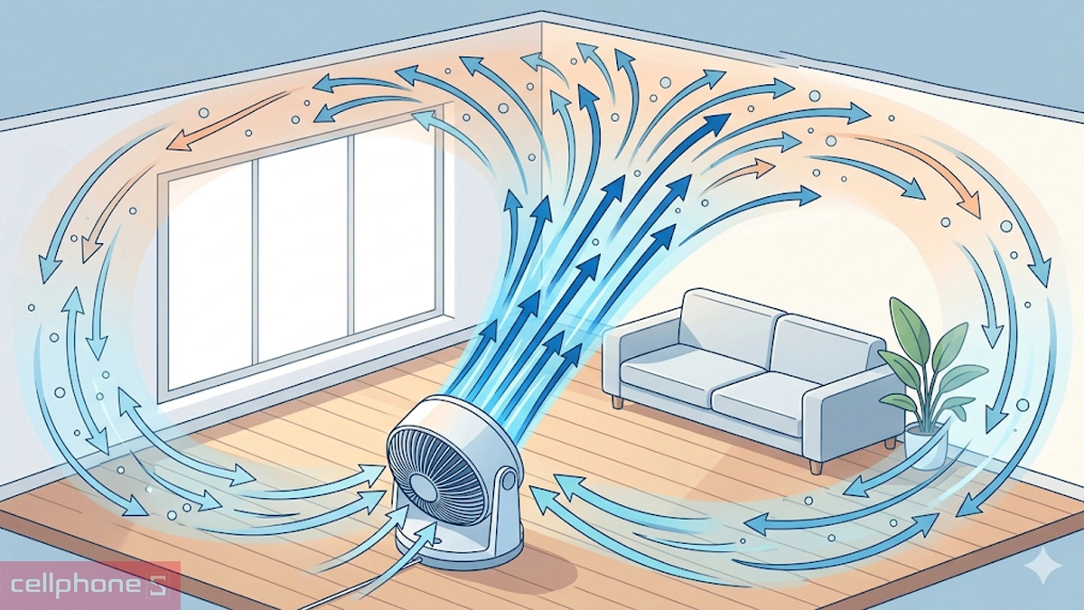 Nguyên lý hoạt động của quạt tuần hoàn