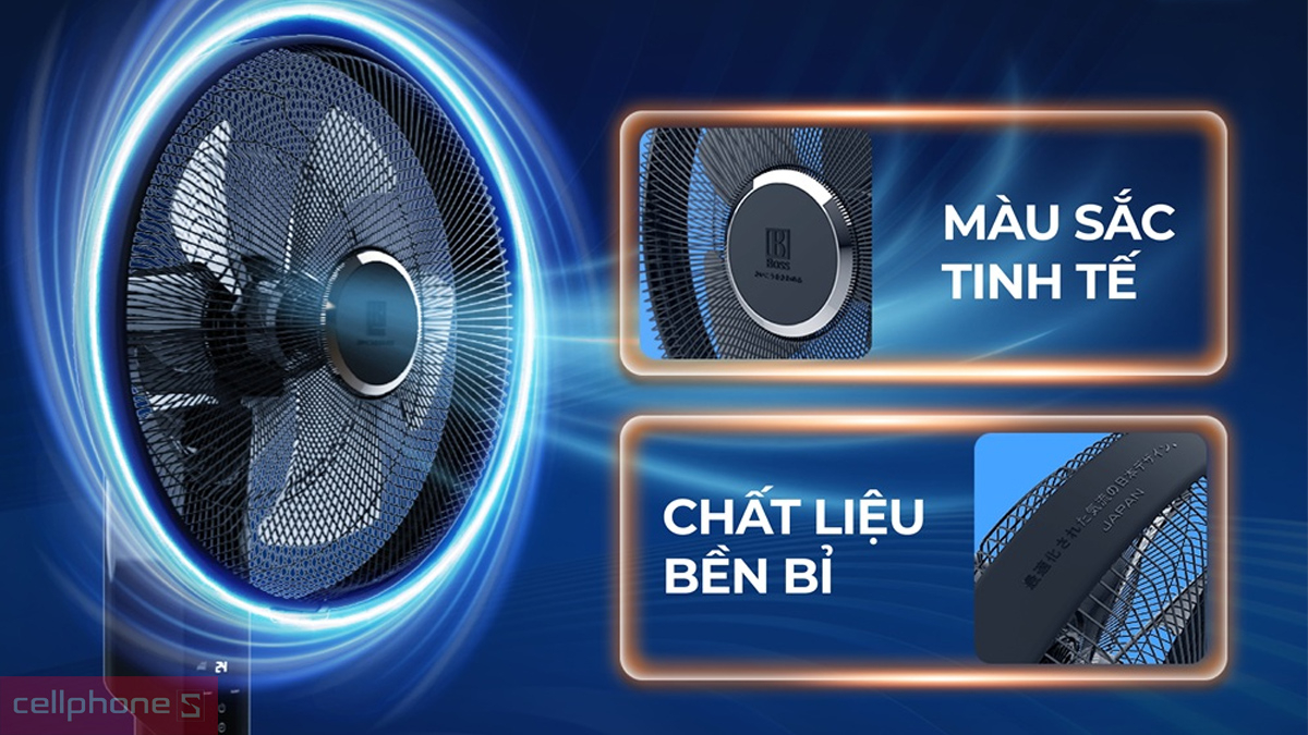 Quạt đứng Boss thiết kế gọn gàng đáp ứng nhu cầu làm mát hằng ngày 