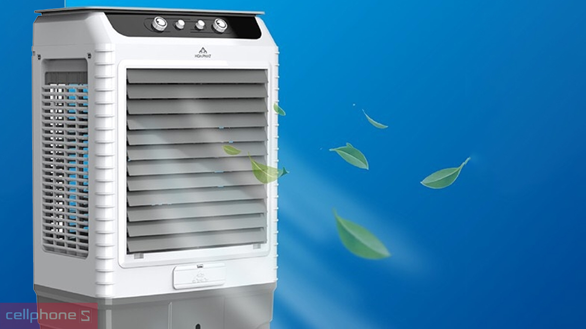 Quạt điều hòa Hòa Phát ứng dụng công nghệ làm mát bằng hơi nước tự nhiên 