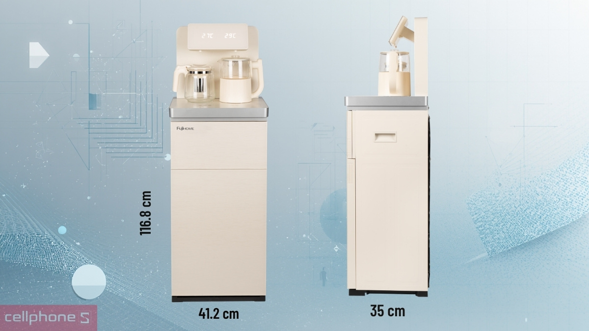Kích thước cây nước bàn trà FujiHome TB-231C