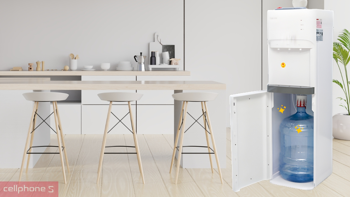 Thiết kế cây nước nóng lạnh bình âm cao cấp Fujihome WD606ES