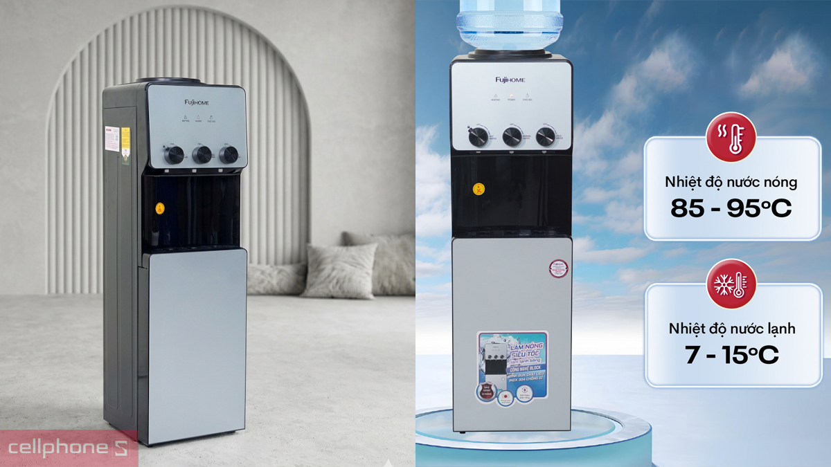 Hiệu suất cây nước nóng lạnh FujiHome WD677C