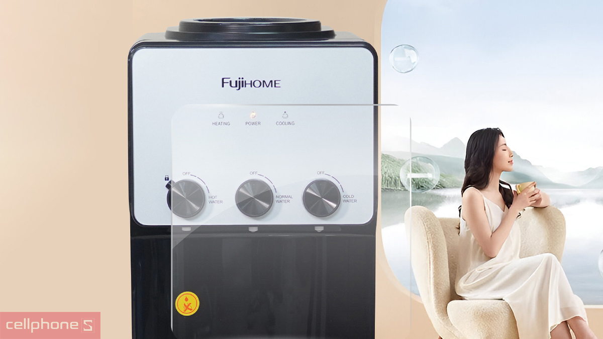 Chất liệu cây nước nóng lạnh FujiHome WD677C