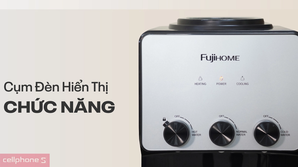 Hệ thống hiển thị cây nước nóng lạnh FujiHome WD677C