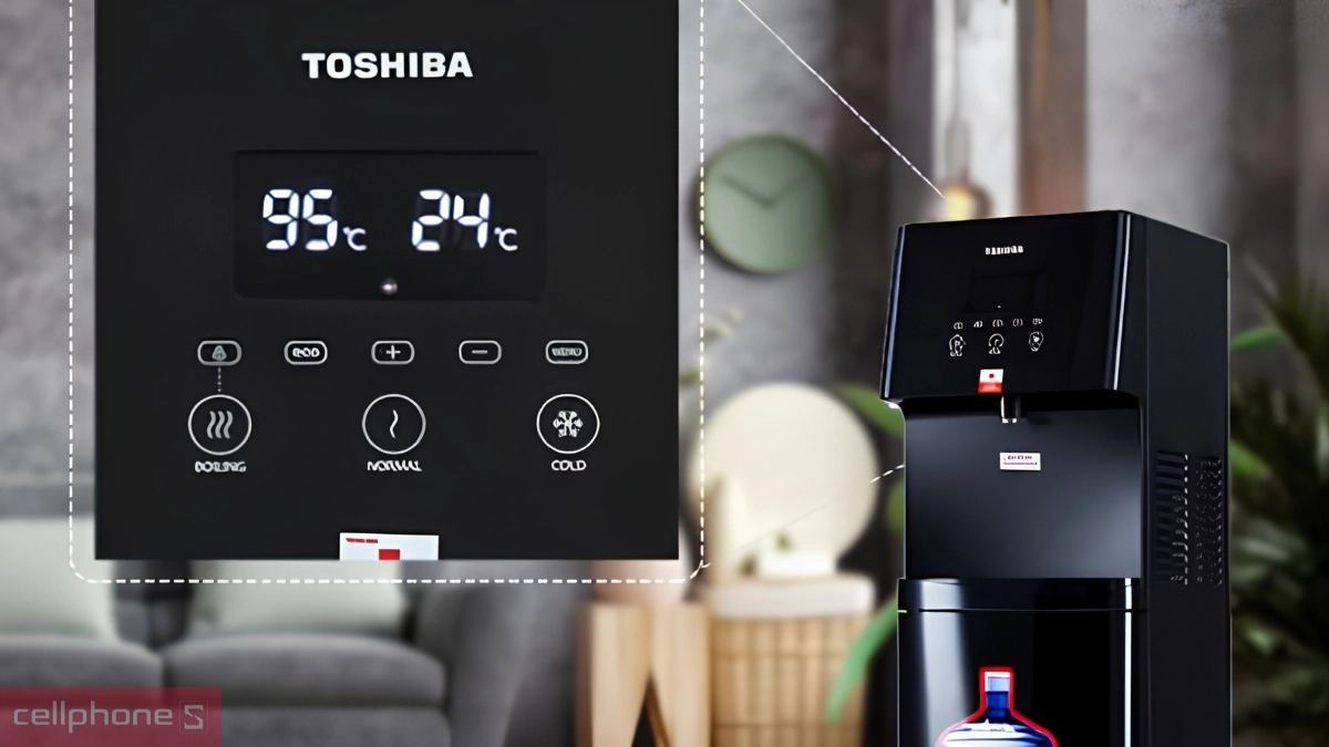 Bảng điều khiển cảm ứng của Cây nước nóng lạnh Toshiba RWF-W1830BV