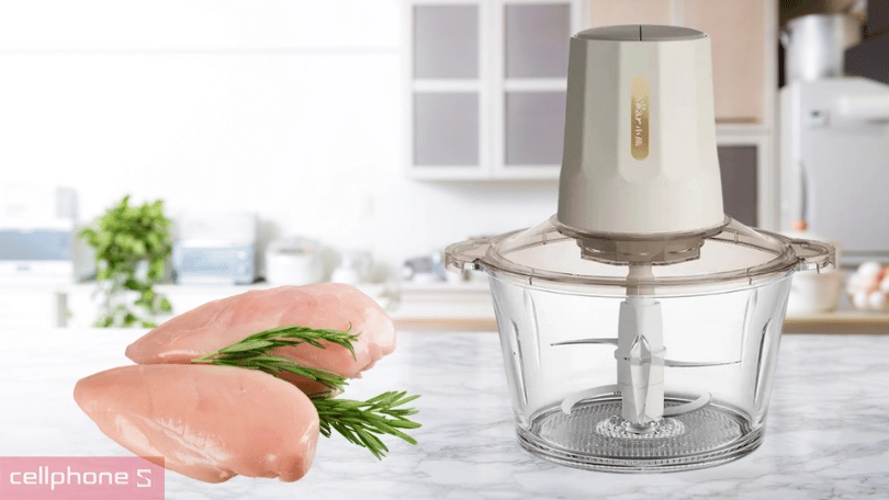 Máy xay thịt đa năng BEAR QSJ-E03B2 - 300W - Dung tích lên đến 2L, 4 lưỡi dao siêu bén