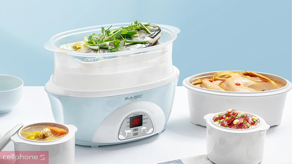 Công suất vận hành mạnh mẽ, độ ồn êm ái của nồi chưng yến Magic A-053