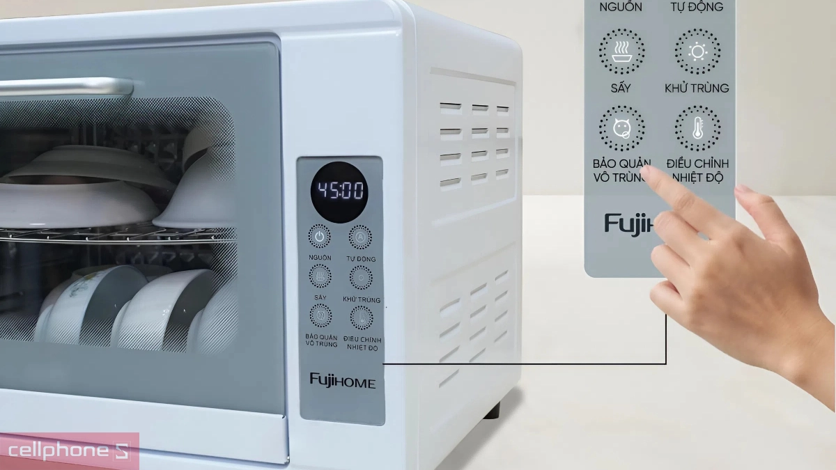 Chế độ vận hành tủ sấy tiệt trùng đa năng Fujihome DD48