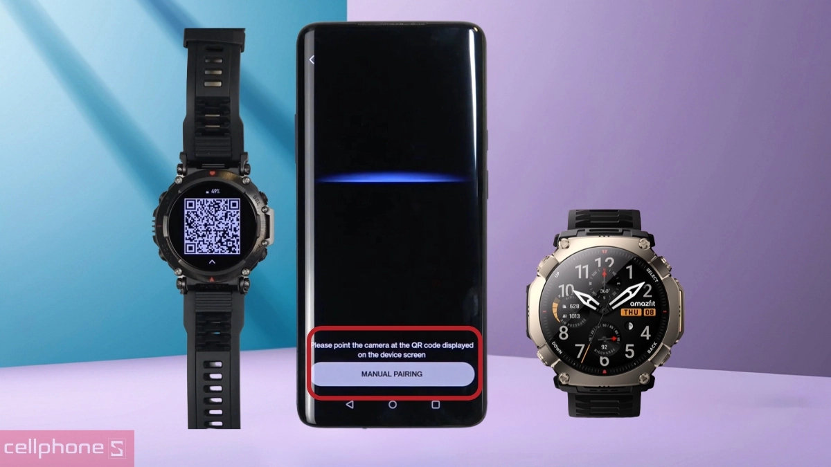 Quét mã QR đồng hồ thông minh Amazfit T-Rex Ultra 2