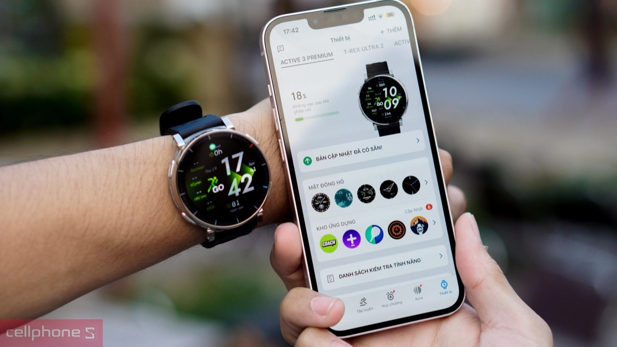 Thiết kế đồng hồ thông minh Amazfit Active 3 Premium