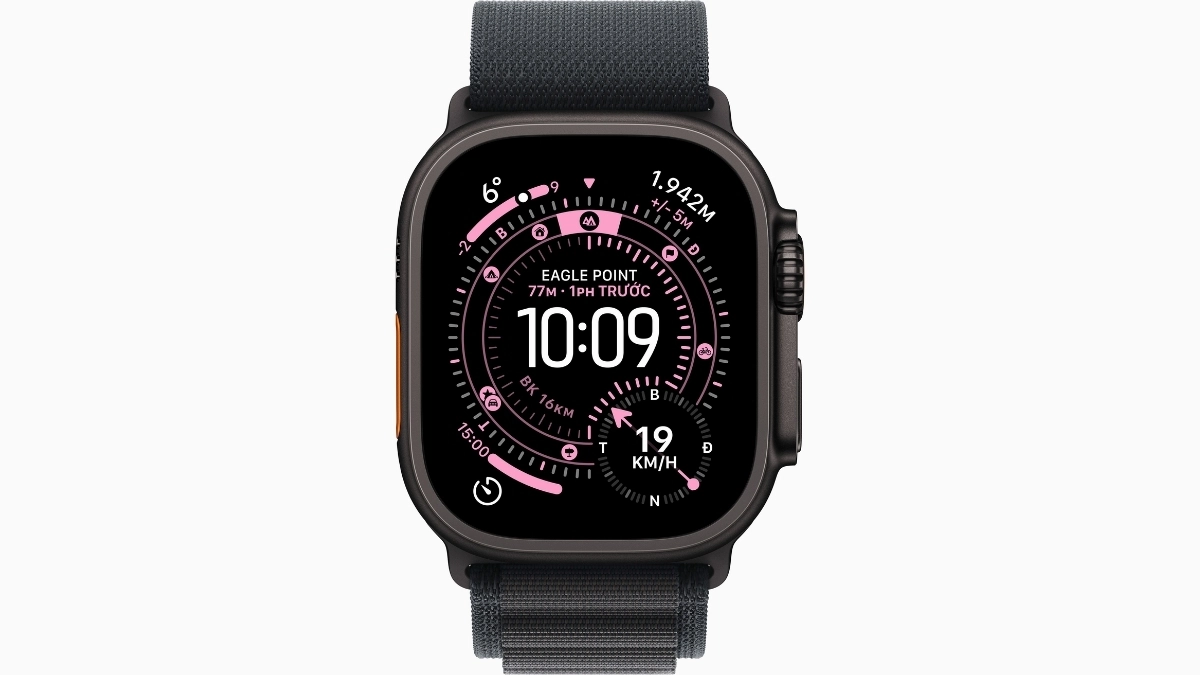 Thiết kế Apple Watch Ultra 3 viền Titan Dây Alpine Size S