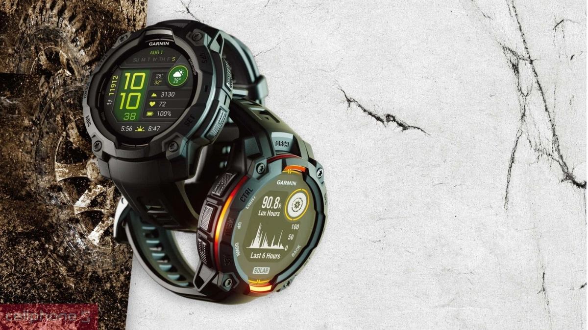 Cảm biến trên đồng hồ thông minh Garmin Instinct 3 Supernova Amoled 45mm