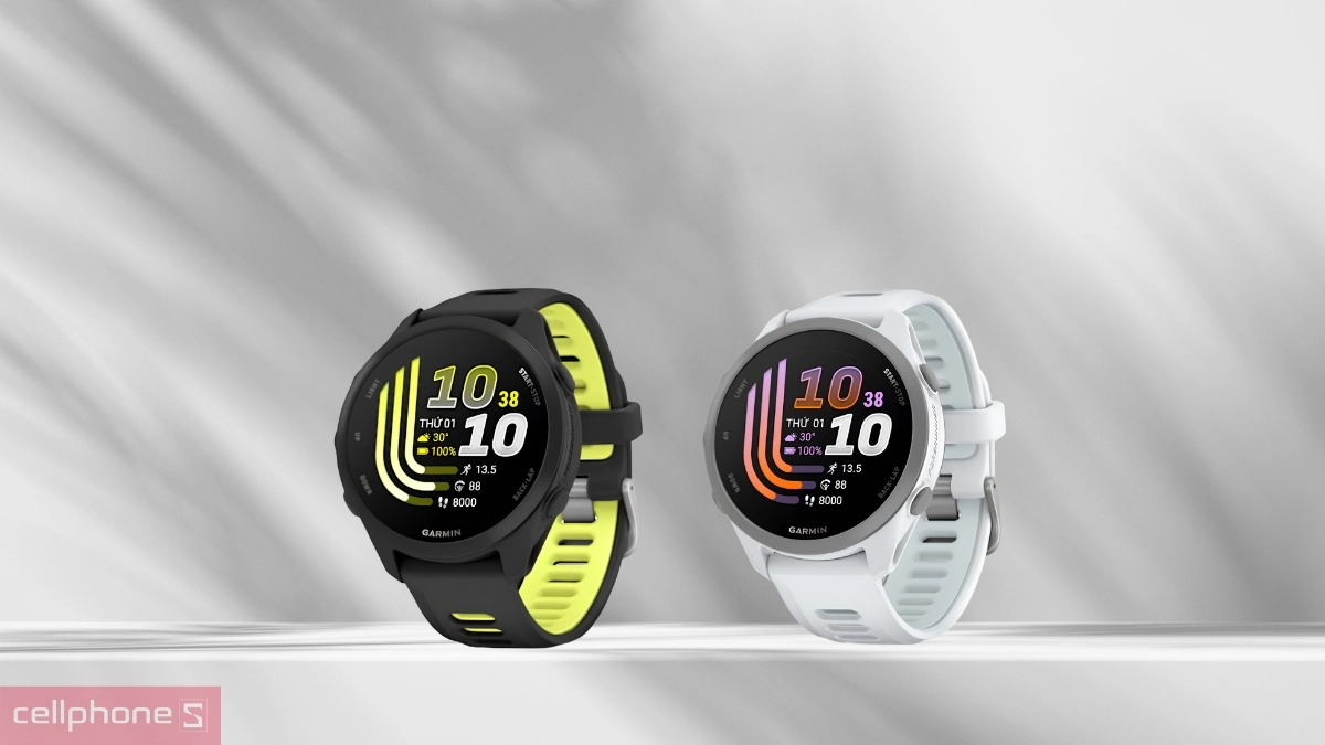 Thiết kế mặt tròn cá tính và hiện đại của đồng hồ thông minh Garmin Forerunner 170