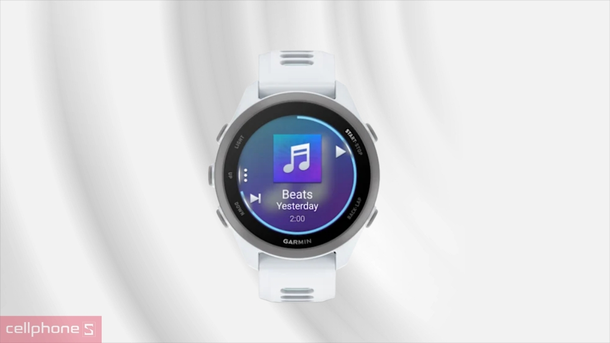 Garmin Forerunner 170 Music phiên bản màu trắng hỗ trợ lưu trữ và nghe nhạc độc lập
