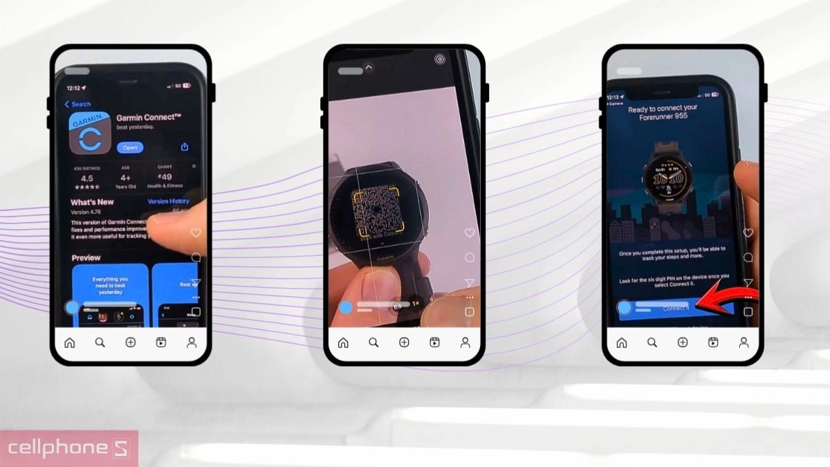 Hướng dẫn kết nối Garmin Forerunner 70 với điện thoại (iPhone và Android)