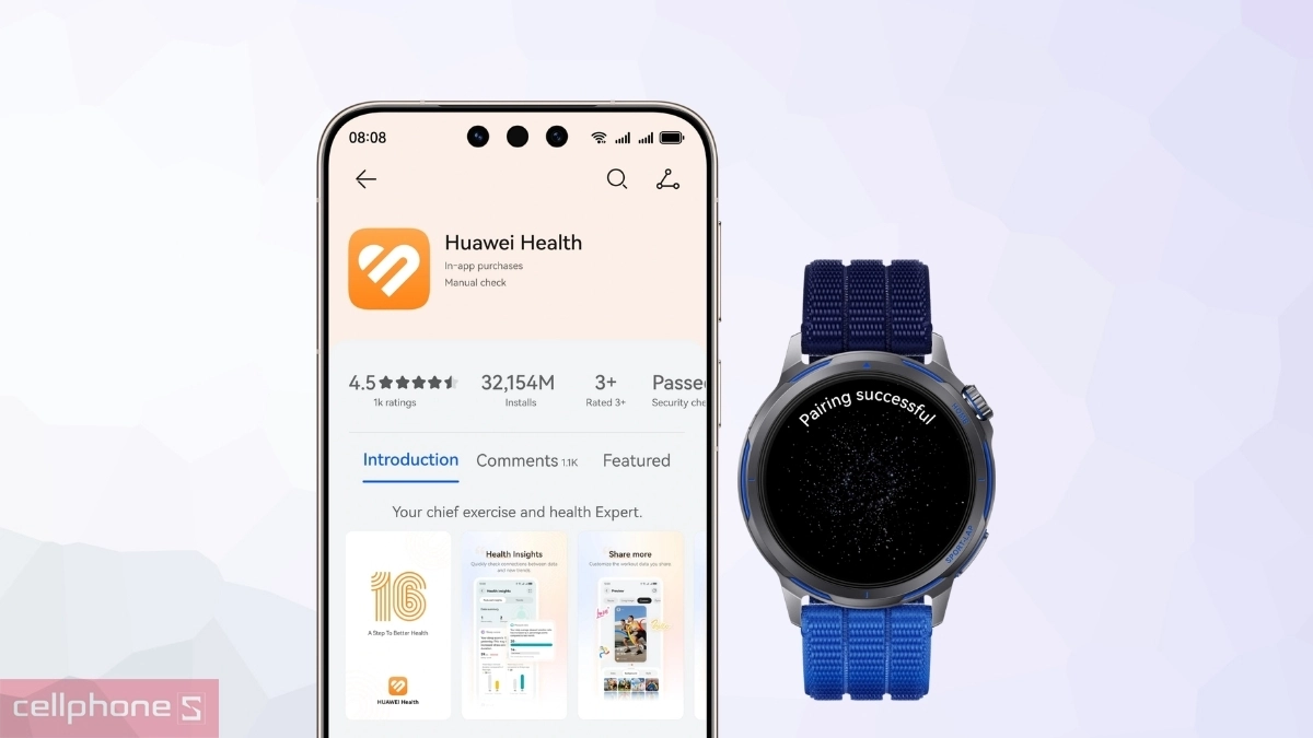 Hướng dẫn kết nối app với đồng hồ thông minh Huawei Watch GT Runner 2