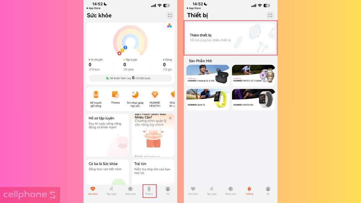 Thêm thiết bị đồng hồ thông minh Huawei Watch GT6 dây Milanese vào app