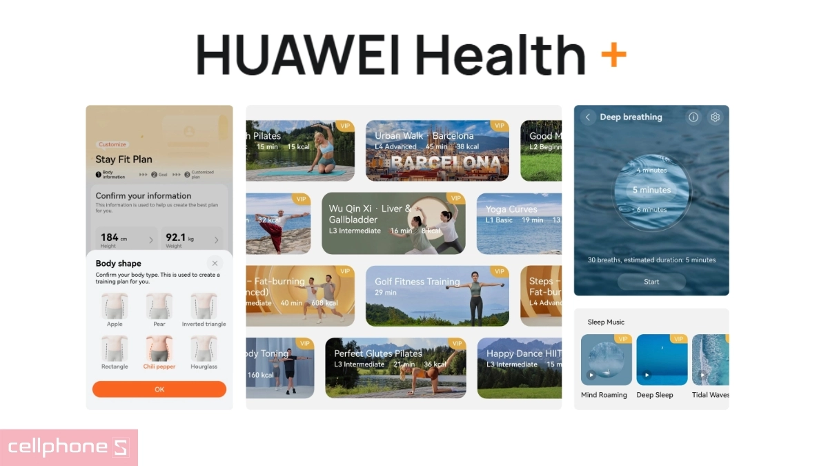 Số hóa sức khỏe thông qua Health+ trên HUAWEI Watch Fit 4