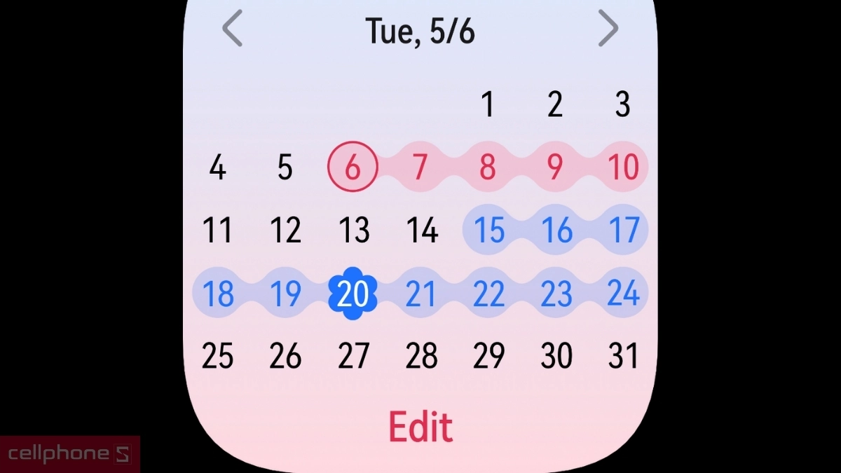 HUAWEI Watch Fit 4 Pro theo dõi chu kỳ kinh nguyệt 