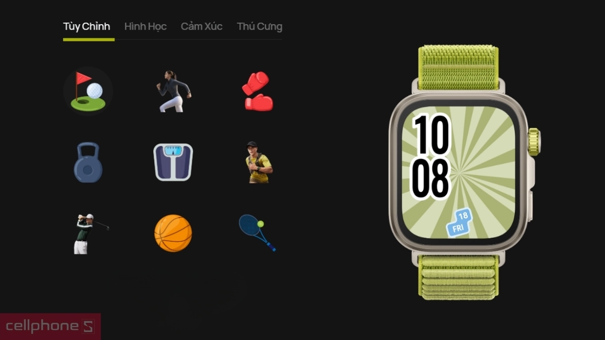 Bộ sticker trên HUAWEI Watch Fit 4 Pro