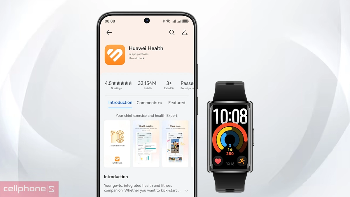 Tải app kết nối vòng đeo tay thông minh Huawei Band 11 Pro