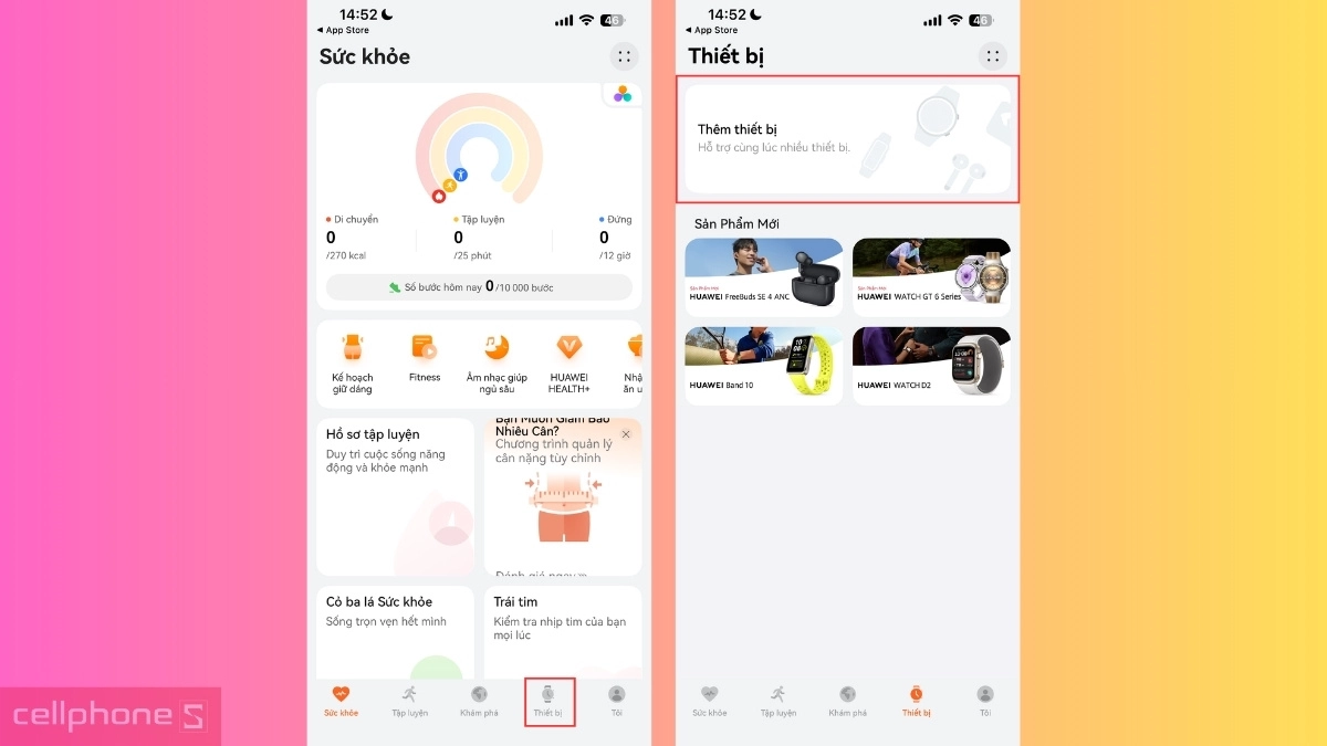 Thêm vòng đeo tay thông minh Huawei Band 11 Pro trên app