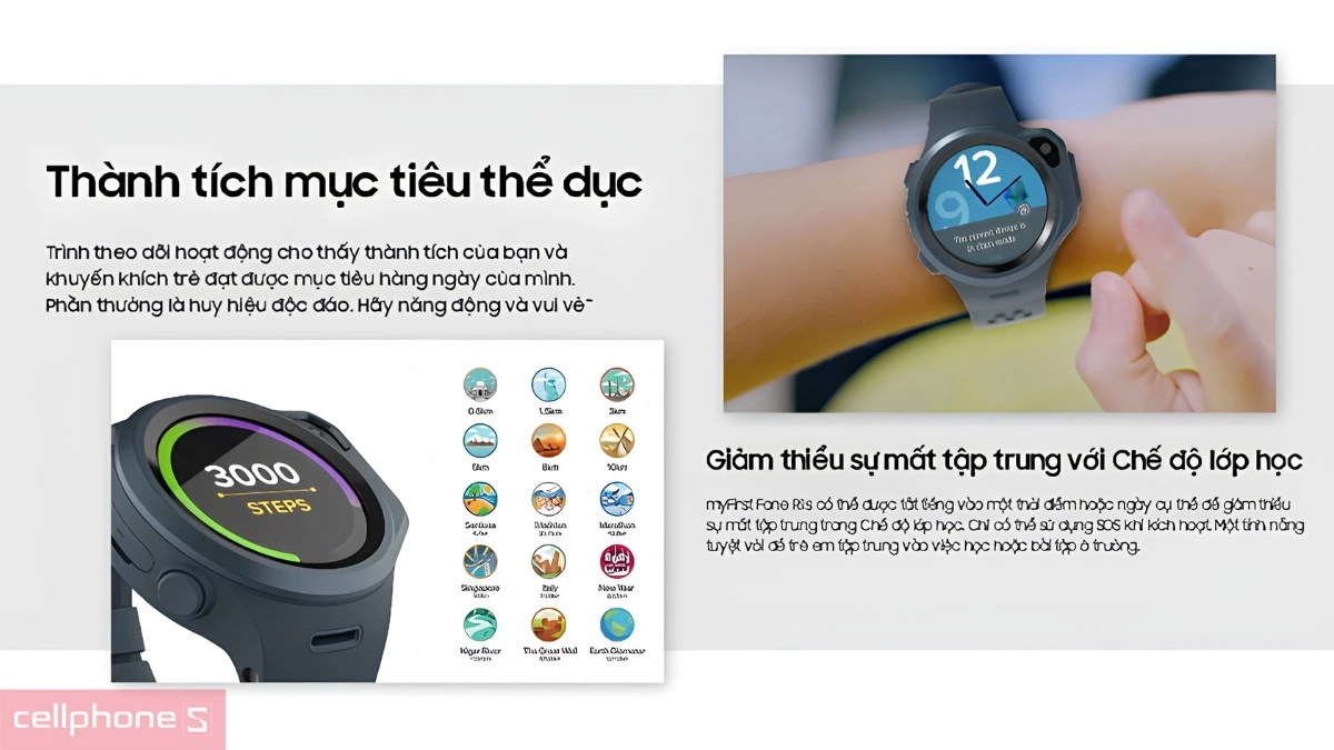 Chế độ lớp học của Đồng hồ thông minh trẻ em myFirst Fone M2